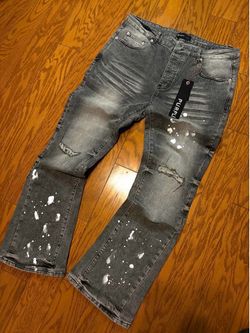 flared purple jeans