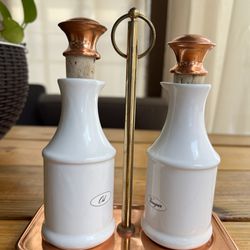 Copper Oil And Vinegar Dispenser set