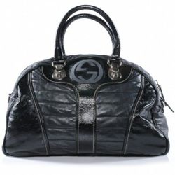 💯 Authentic GUCCI black leather bag