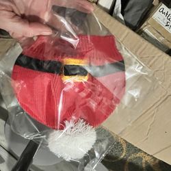 Baby Christmas Santa Hat - Newborn To 6  Mos 