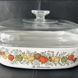 Corning Ware A-10-B Le Romarin /Spice Of Life Covered Casserole Dish