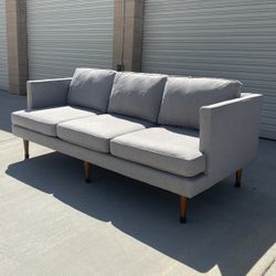 *Free Delivery* Modern Gray West Elm Couch Sofa 3 Seater