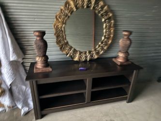 Mirrors and entertainment center