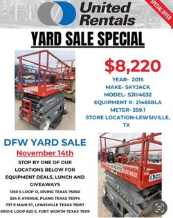 2015 SCISSOR LIFT FOR SALE 