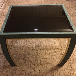 Metal & Glass End Table