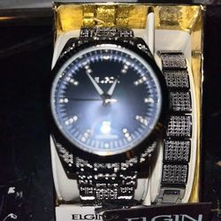 ELGIN mens Watch And Bracelet