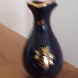 Antique Small Porcelain Vase Cobalt Blue