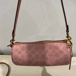 Pink coach barrel bag please read description!