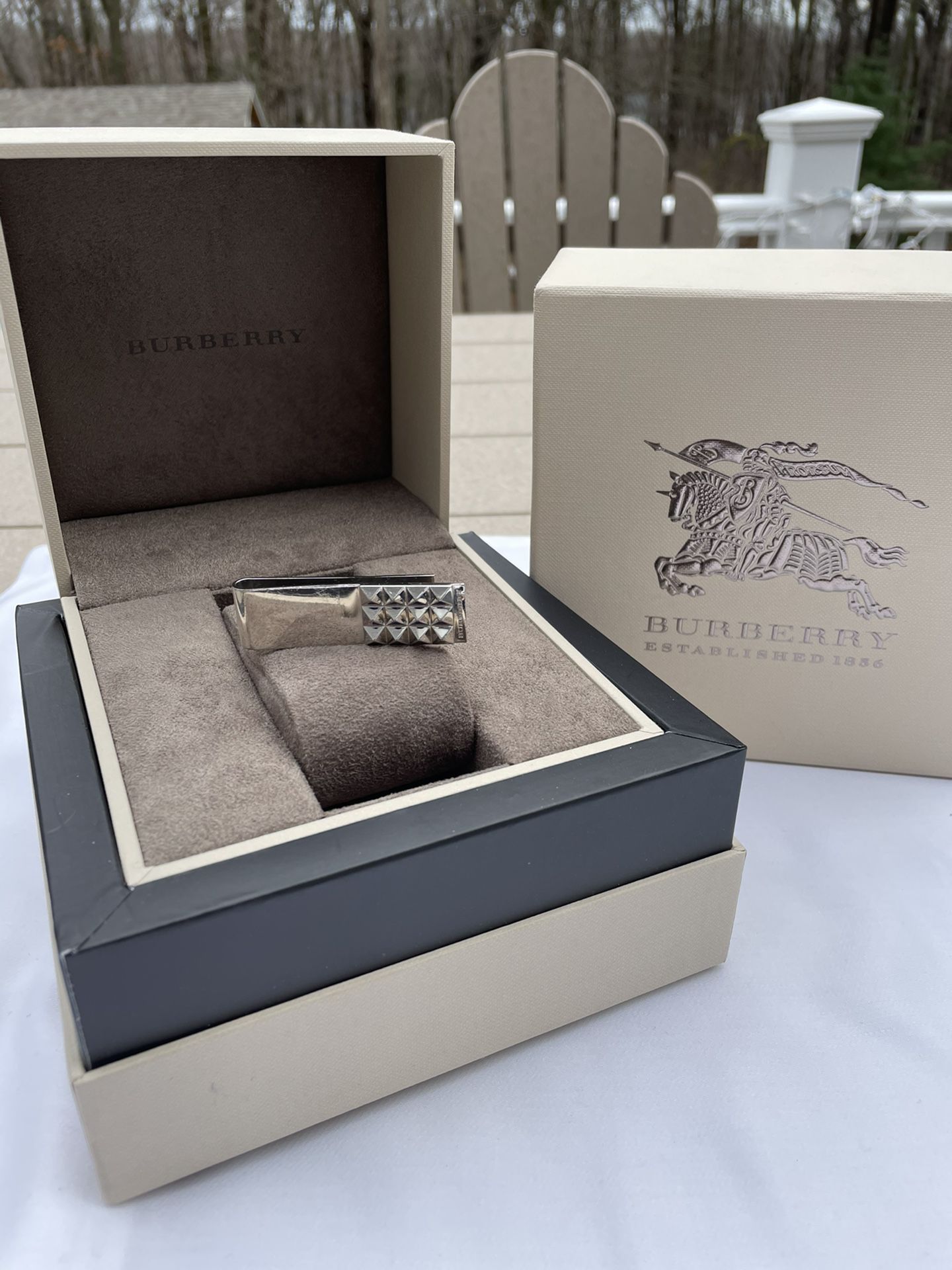 Burberry Sterling Silver Money Clip