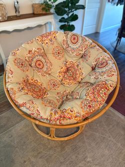 Rattan Papasan Chair with Cushion- Pier 1