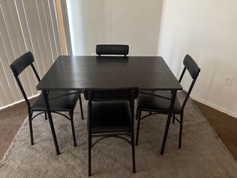 Black dining table