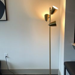 63” Tall Golden Lamp - Mint Condition