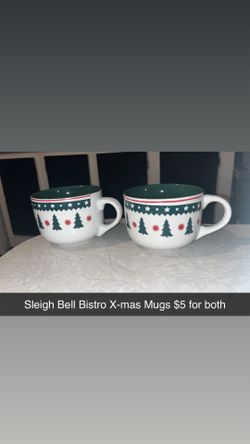 Sleigh Bell Bistro X-Mas Mugs x2