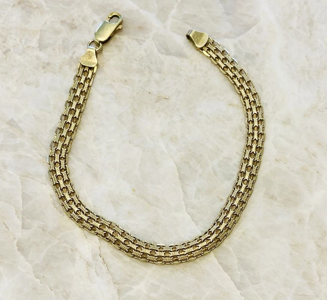 Gorgeous 14k Yellow Gold Bismark Bracelet