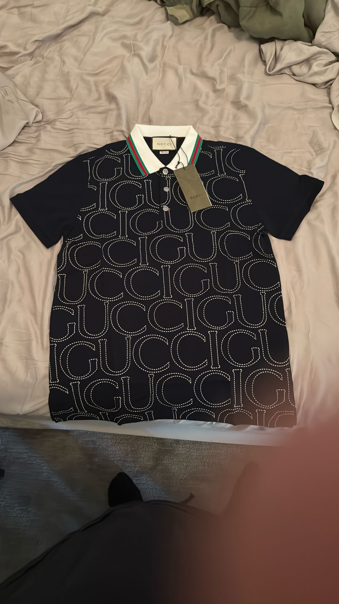 Gucci Men’s Black Collard Shirt 