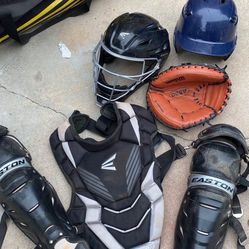 Youth catchers Gear, Bag And Glove