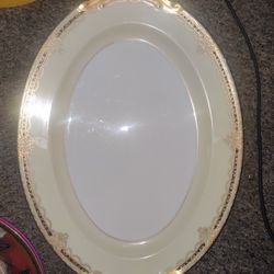 Noritake China "M" Vintage "Claudia" serving Dish, Gold Trim