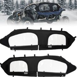 KEMIMOTO Upgraded X3 MAX Soft Upper Doors, Stay Warm & Dry Window Cab Enclosure, compatible with Can-Am Maverick X3 MAX 2017-2025 UTV Accessories, Wor