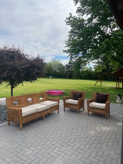 Wicker 3 piece patio set
