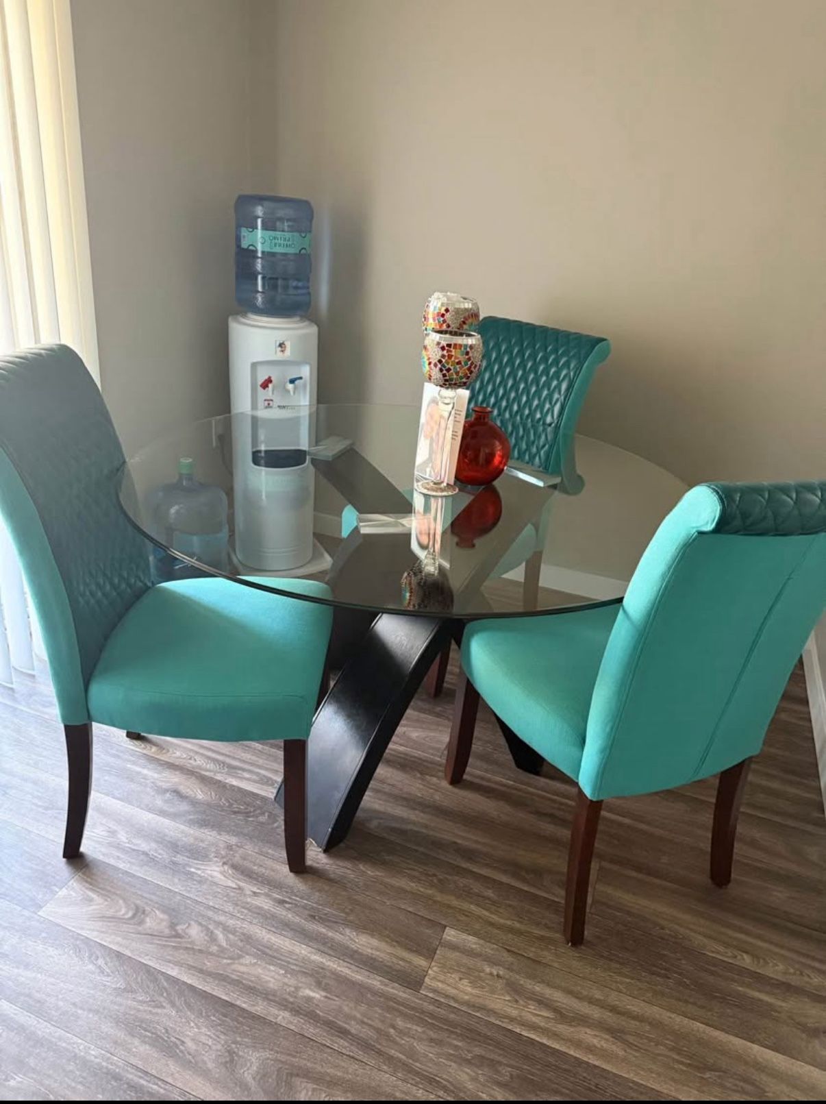 Glass Kitchen Table Set
