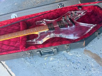 B.C. Rich Warlock Acrylic Electric Guitar w/ Hard Case – Rare