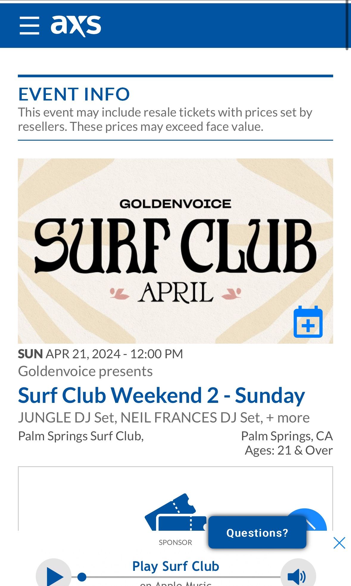 Palm Springs Surf Club Weekend 2 - Sunday
