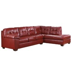 Beautiful red sectional! Other couch and love seat saves here