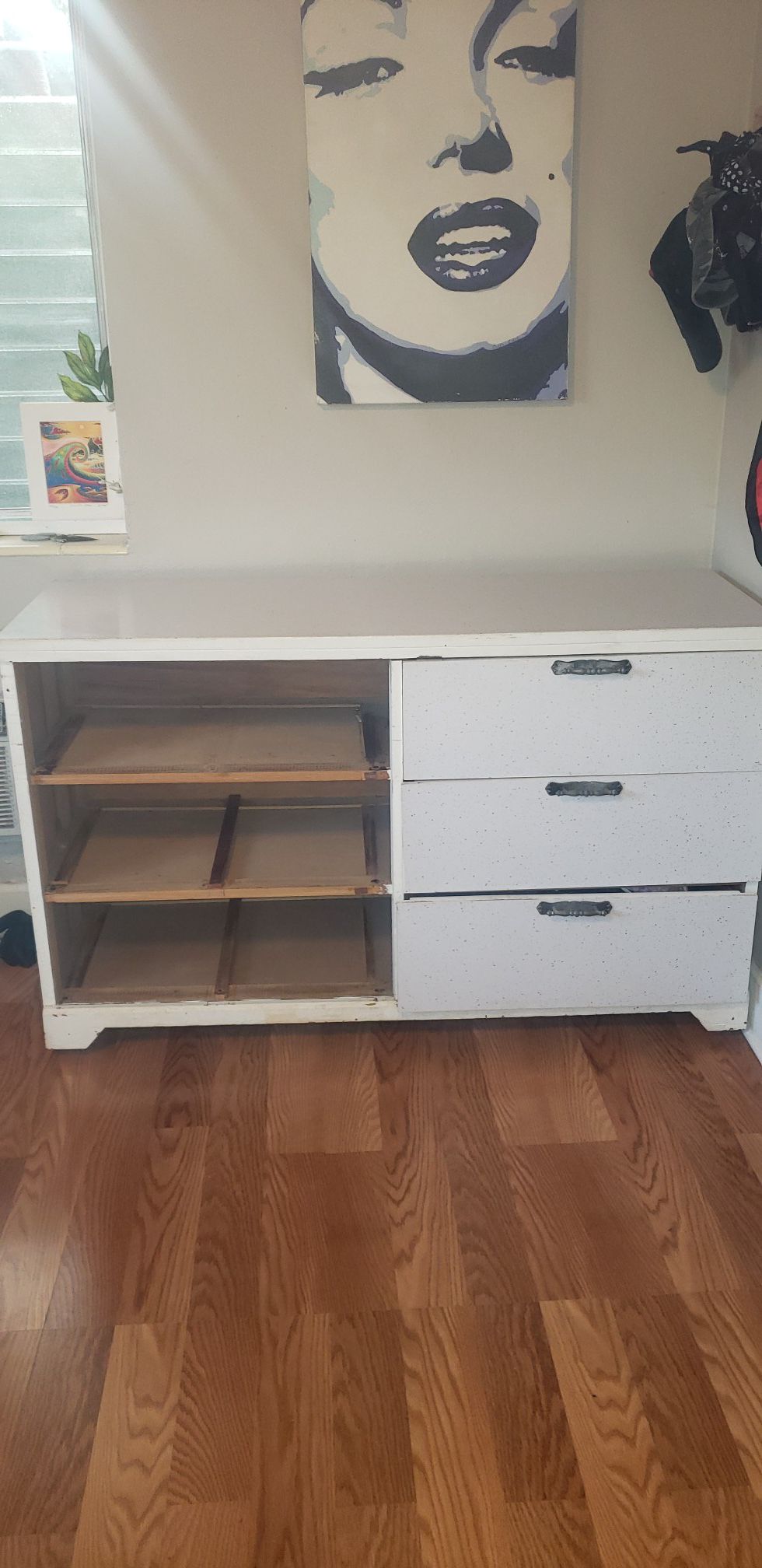 FREE Beautiful retro classic dresser. Real wood, not particle board. All drawers included