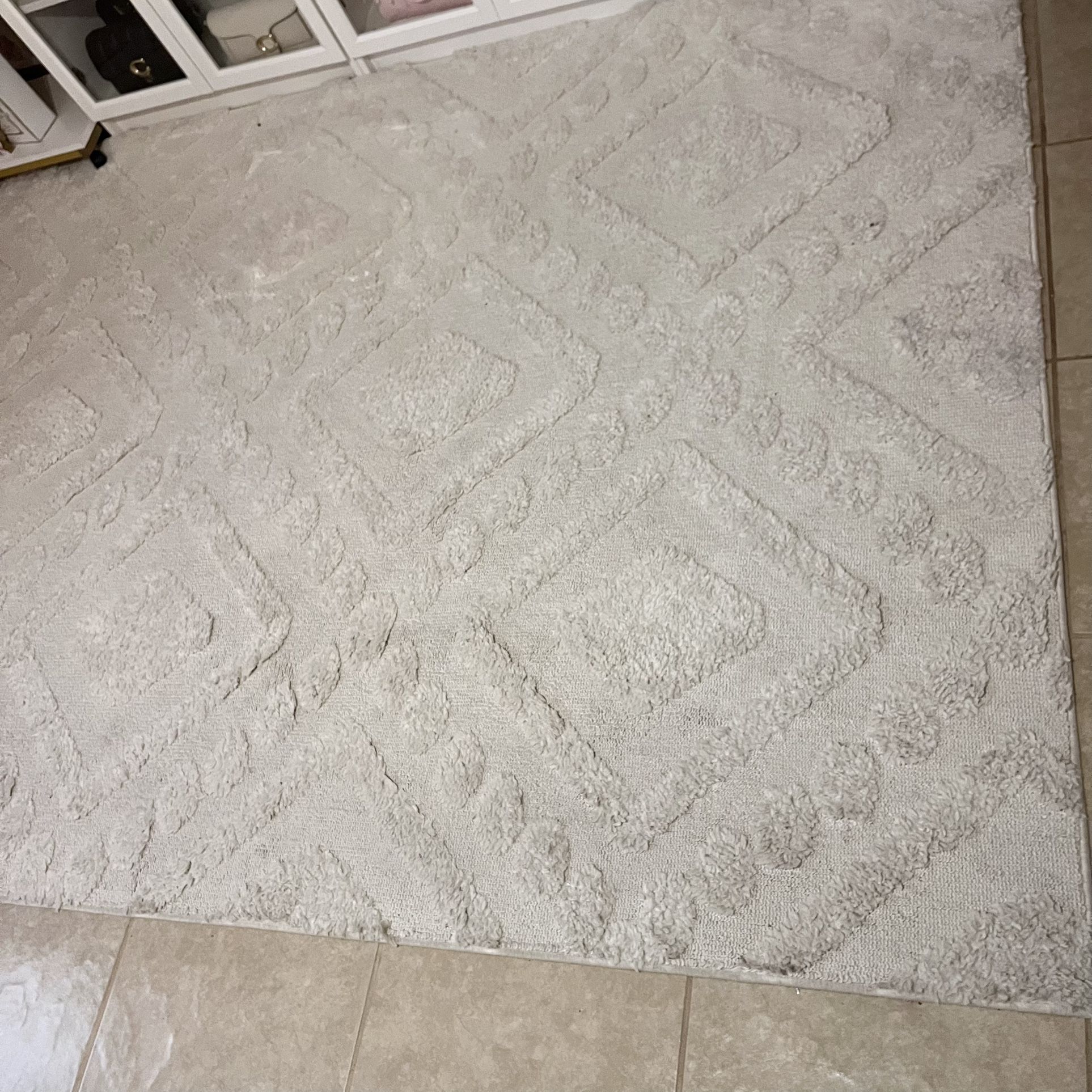 Palafito Rugs Diamond Geometric design Shag Textured Indoor Area Rug