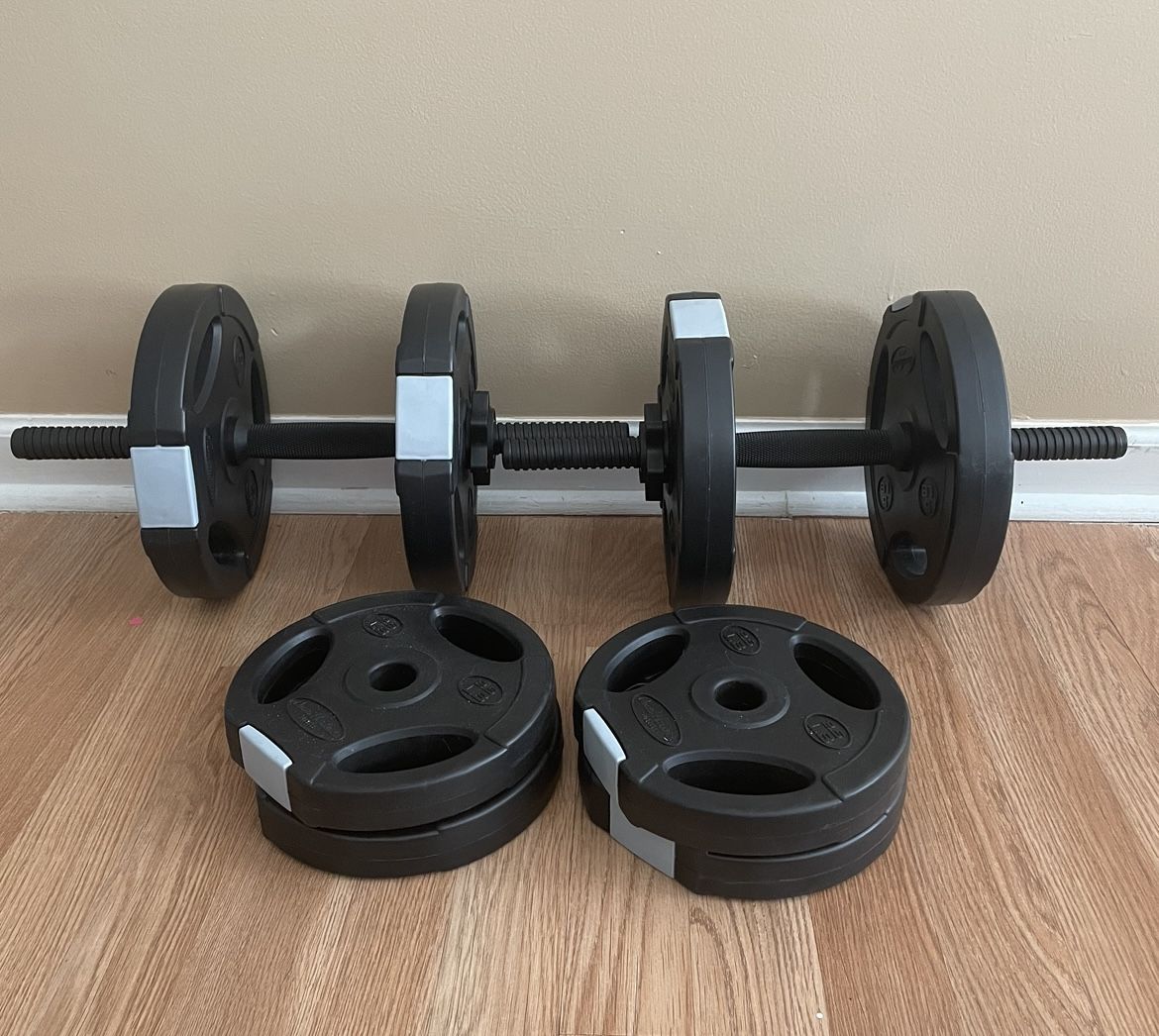 Adjustable Dumbbell Set 20 Lbs each