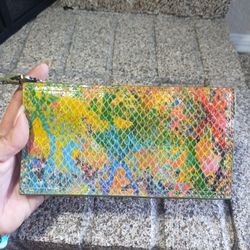Hobo International Wallet Snakeskin Boho Artsy 