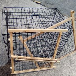 Medium Dog Cage +Gate 20.00
