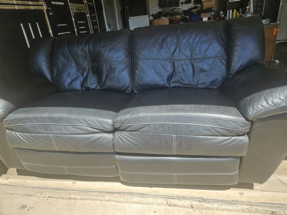 Reclining Leather Couch