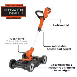 BLACK+DECKER 12 in. 6.5 AMP Corded Electric 3-in-1 String Trimmer & Lawn Edger with Lawn Mower Attachment