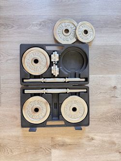 Weider Adjustable Dumbbell Set with Case (Cast Iron)