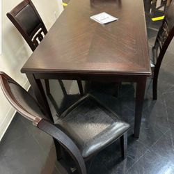 Ebony 5 Piece Dining Set,4 Chairs And Table