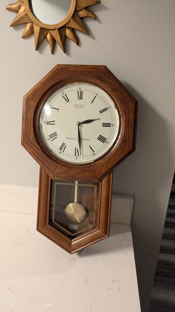 Seiko Oak Wall Clock