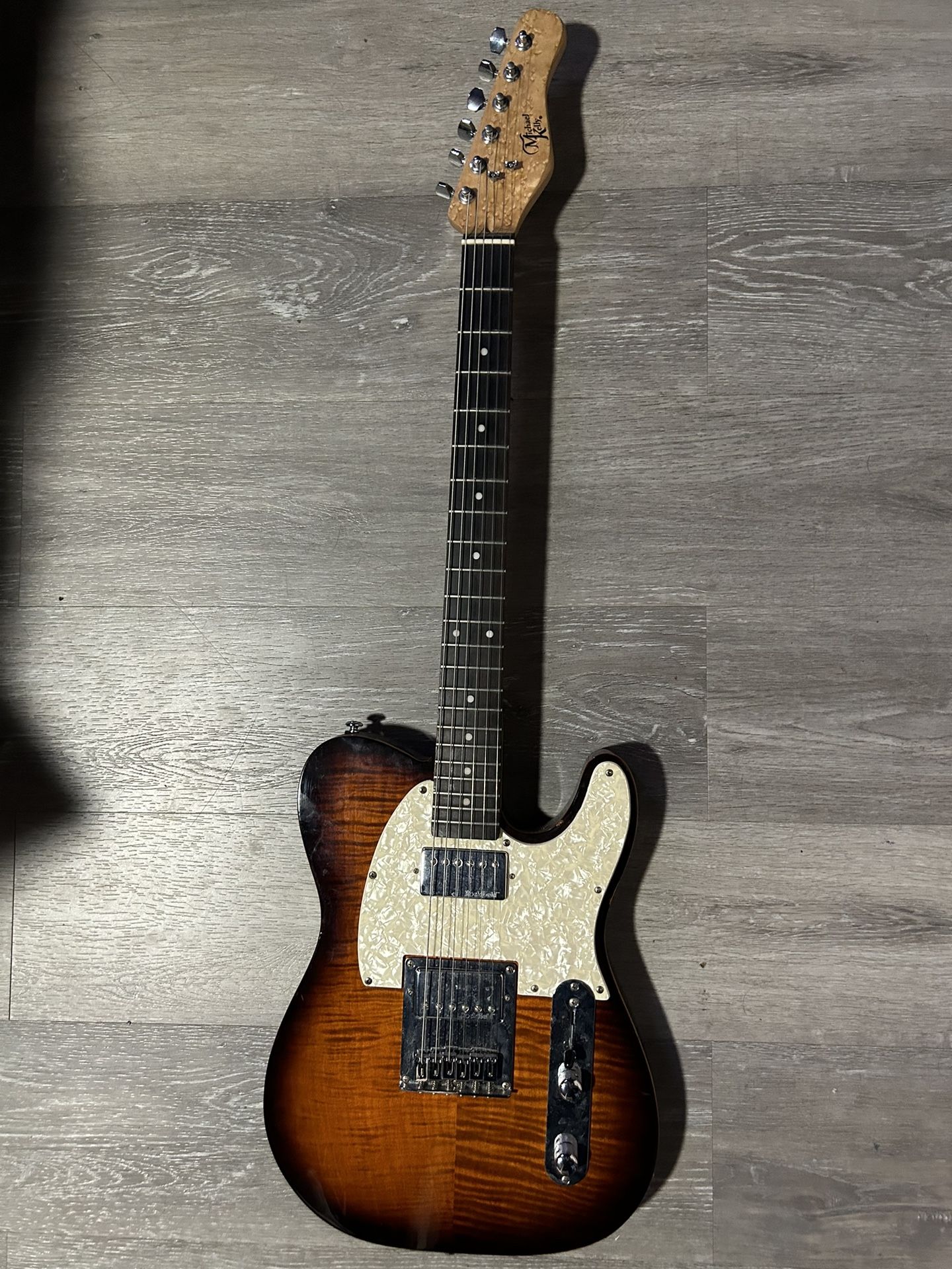 Michael Kelly 53Db Electric Guitar (Dark Tiger's Eye, Ebony