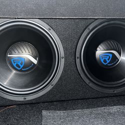 Dual 12-inch subs, With Amp.