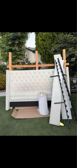 Tufted King Bedframe & Headboard