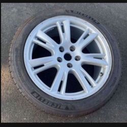 1 Only - 245/45zr19 5x4.72 5x120 Stock Split Spoke Tesla Model S X Bmw Wheel Rim With New Michelin Pilot Sport 4 90% Treads Tire 2023 DOT!!!!!