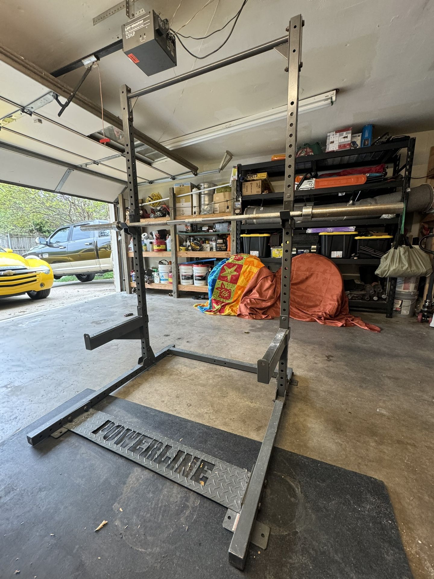 Power Line Rack With Barbell And Weights