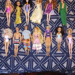 13 Mattel dolls 2000's made in Indonesia LOT #2