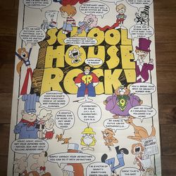 Vintage School House Rocks Poster 35x23 Rare” 