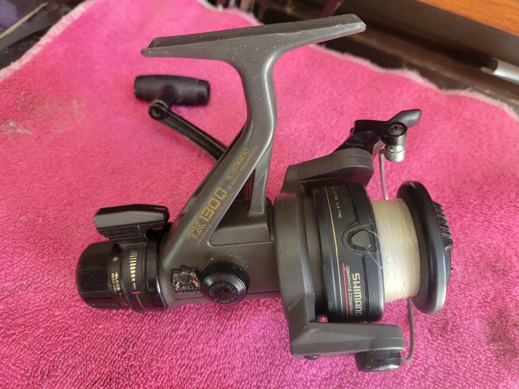 Vintage Shimano TX 130Q Spinning Fishing Reel QuickFire II Fightin Drag 2