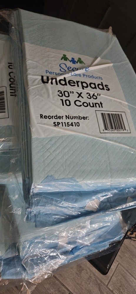 Underpads $5ea