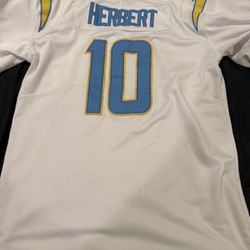 White/blue Nike Charger Jersey 