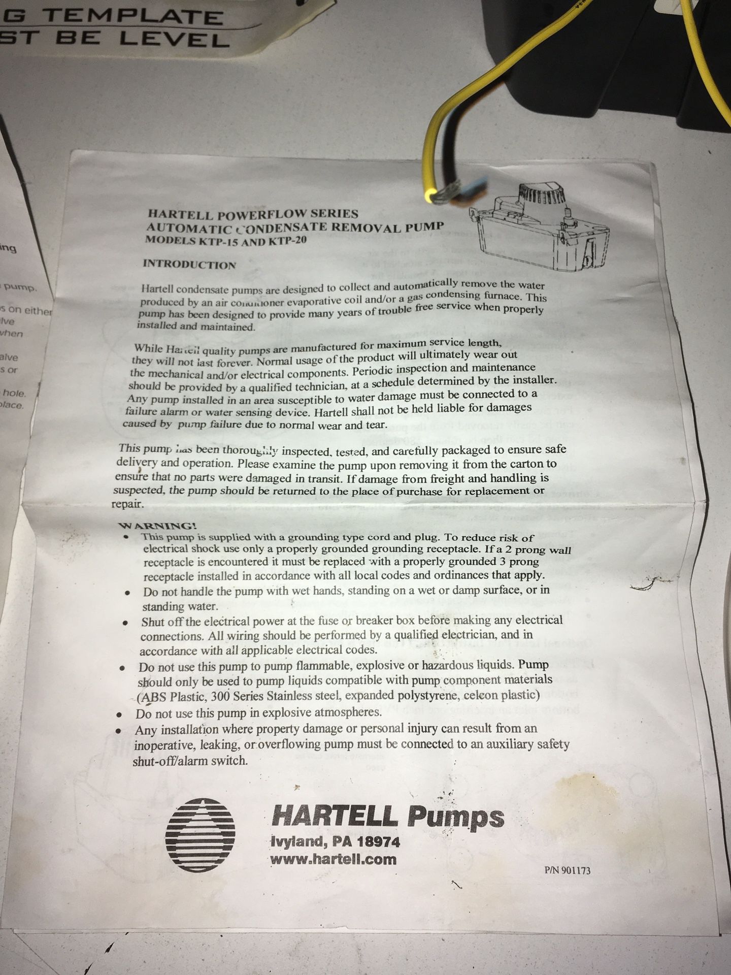 Brand New Hartell Pumps Powerflow Series KT Plus Condensate Removal