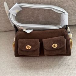 Coach Mini Haversack Chocolate suede