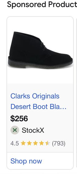 Clark’s Desert Black Boots Men 11